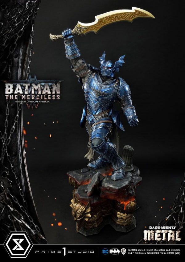 Dark Nights: Metal Statue The Merciless 112 cm Prime 1 Studio UK Animetal Batman metal statue UK dc comics batman statues UK dc merchandise UK