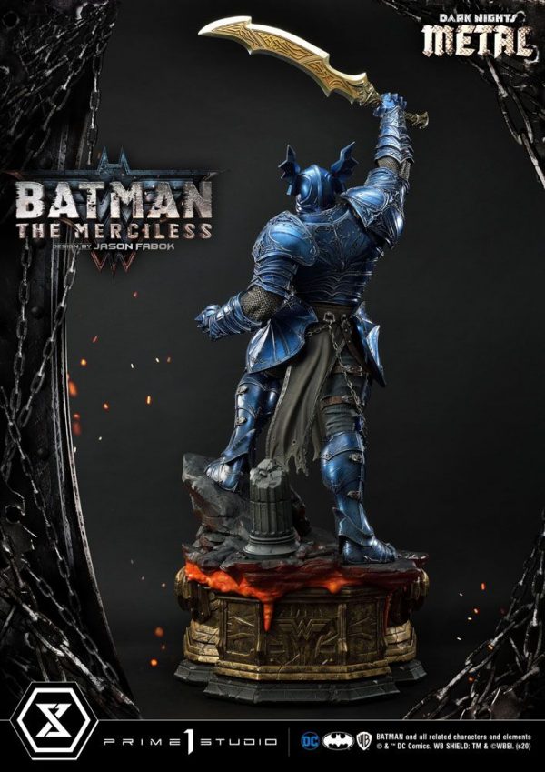 Dark Nights: Metal Statue The Merciless 112 cm Prime 1 Studio UK Animetal Batman metal statue UK dc comics batman statues UK dc merchandise UK