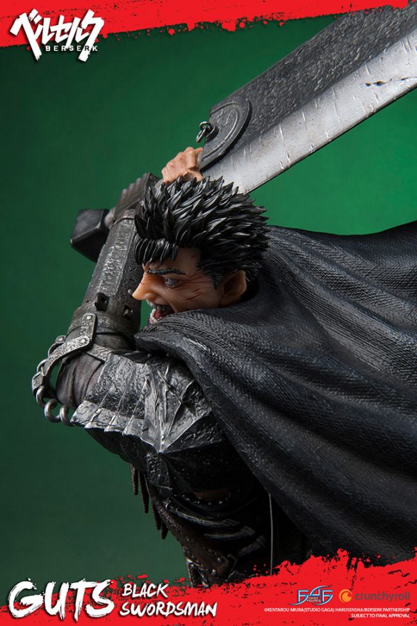 Berserk Guts Black Swordsman Resin Statue 68cm First 4 Figures UK berserk anime figures UK berserk statues UK berserk guts resin statues UK Animetal