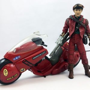 Akira PVC Figure Set Kaneda and Bike Spawn McFarlane Toys 2000 UK akira vintage figures UK akira kanedas bike figures UK akira mcfarlane UK Animetal