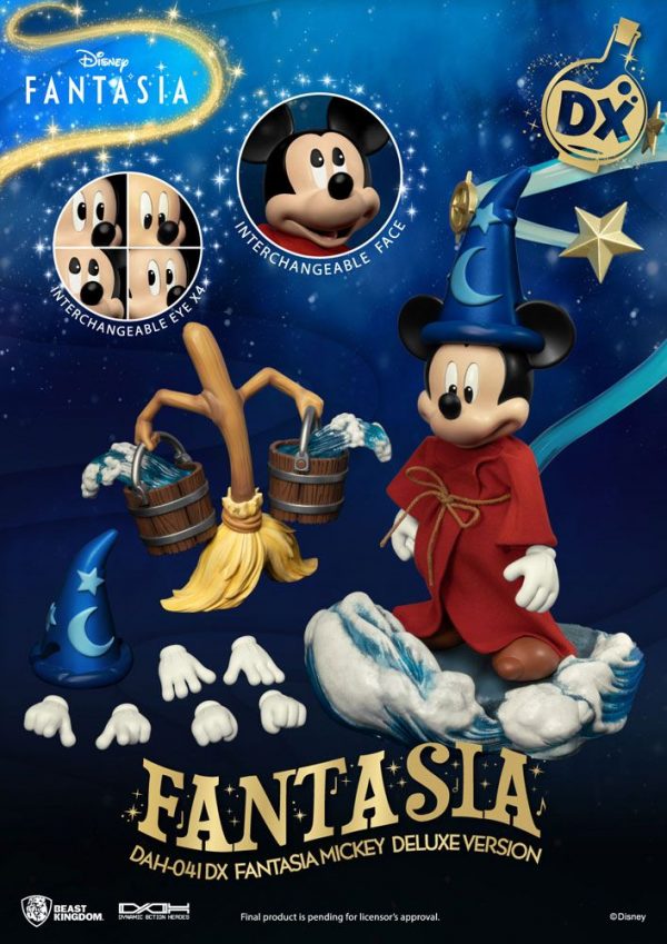 Disney Classic Dynamic 8ction Heroes Action Figure 1/9 Mickey Fantasia Deluxe Ver. Beast Kingdom Toys UK Disney Mickey Mouse action figure UK Animetal