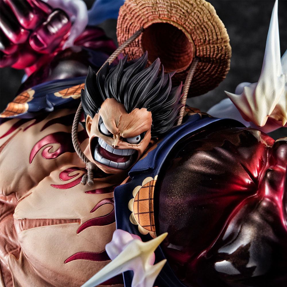 Figurine One Piece Luffy Gear 4 One Piece Excellent Model P.O.P PVC Statue SA-Maximum Monkey D. Luffy Gear 4 Bounce Man Ver. 2 27 cm