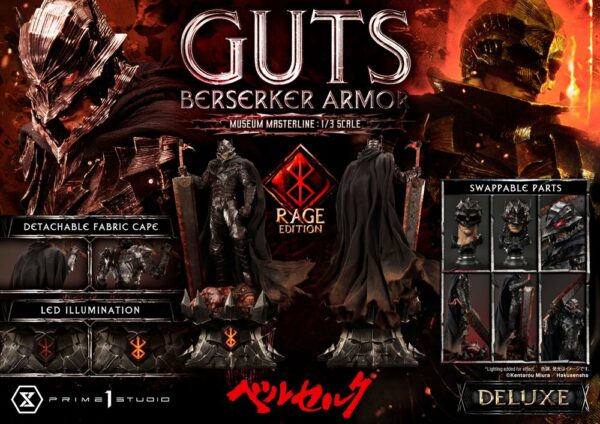 Berserk Museum Masterline Statue 1/3 Guts Berserker Armor Rage Edition Deluxe Bonus Version Prime 1 Studio UK Animetal