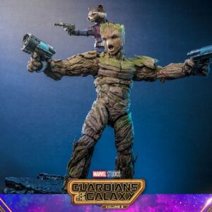 Guardians of the Galaxy Vol. 3 Movie Masterpiece Action Figure 1/6 Groot Hot Toys UK Guardians of the Galaxy 3 groot scale action figure hot toys UK Animetal
