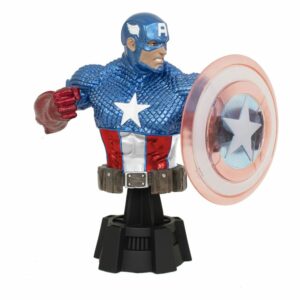 Marvel Comics Bust 1/7 Captain America (Holo Shield) SDCC 2023 Exclusive Diamond Select UK marvel captain america scale bust UK Animetal