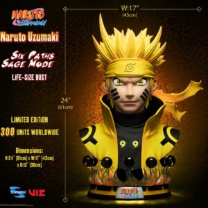 Naruto Shippuden Bust 1/1 Naruto Six Paths Sage Mode Toynami UK naruto shippuden sage mode 1:1 Scale bust UK Animetal